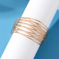 Simple Style Solid Color Gold Plated Alloy Wholesale Bangle main image 3