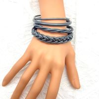 Estilo Simple Color Sólido Gel De Sílice Unisexo Brazalete Budista sku image 8