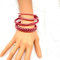 Simple Style Solid Color Silica Gel Unisex Buddhist Bangle sku image 20