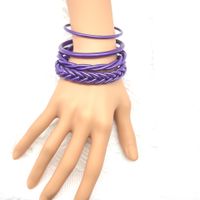 Simple Style Solid Color Silica Gel Unisex Buddhist Bangle sku image 15
