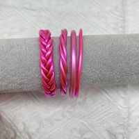 Estilo Simple Color Sólido Gel De Sílice Unisexo Brazalete Budista sku image 10