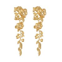 1 Pair Casual Flower Plating Alloy Gold Plated Drop Earrings main image 2