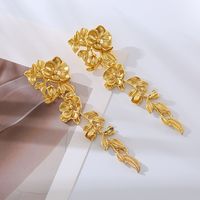 1 Pair Casual Flower Plating Alloy Gold Plated Drop Earrings main image 3