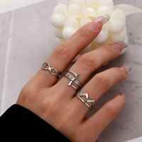 Simple Style Circle Stainless Steel Hollow Out Rings main image 3