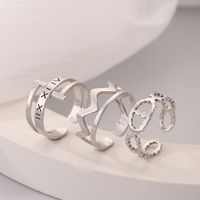 Simple Style Circle Stainless Steel Hollow Out Rings main image 2