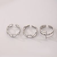 Simple Style Circle Stainless Steel Hollow Out Rings sku image 1