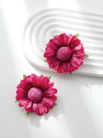 1 Pair Vacation Sweet Flower Polyester Drop Earrings sku image 3