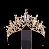 Lady Crown Alloy Plating Inlay Artificial Gemstones Crown sku image 1