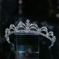 Simple Style Crown Alloy Inlay Rhinestones Crown main image 5