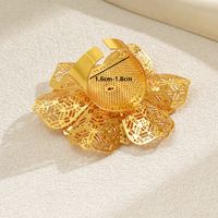 Glam Luxurious Flower Iron Plating Hollow Out Women's Rings main image 4