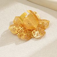 Glam Luxurious Flower Iron Plating Hollow Out Women's Rings main image 3