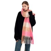 Women's Fashion Stripe Polyester Tassel Winter Scarves sku image 28