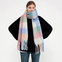 Women's Fashion Stripe Polyester Tassel Winter Scarves sku image 26