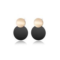 1 Pair Casual Cute Simple Style Color Block Plating Stainless Steel Arylic Rose Gold Plated Drop Earrings main image 3