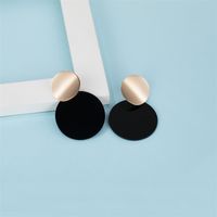 1 Pair Casual Cute Simple Style Color Block Plating Stainless Steel Arylic Rose Gold Plated Drop Earrings main image 5