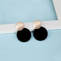 1 Pair Casual Cute Simple Style Color Block Plating Stainless Steel Arylic Rose Gold Plated Drop Earrings main image 4