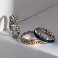 Fashion Geometric Stainless Steel Rings Chain Stainless Steel Rings main image 7