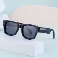 Retro Streetwear Solid Color Pc Square Full Frame Men's Sunglasses main image 4