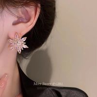 1 Pair Lady Sweet Flower Artificial Crystal Ear Studs main image 4