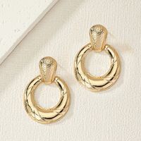1 Pair Retro Commute Round Plating Alloy Drop Earrings main image 6