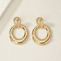 1 Pair Retro Commute Round Plating Alloy Drop Earrings main image 5