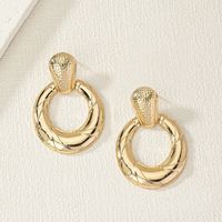 1 Pair Retro Commute Round Plating Alloy Drop Earrings main image 4