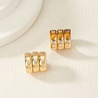 1 Pair Ig Style Commute Round Plating Alloy Ear Studs main image 4