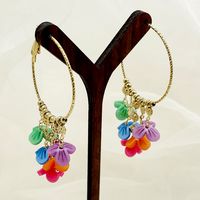 1 Pair Glam Commute Flower Patchwork Plating 304 Stainless Steel Acrylic 14K Gold Plated Drop Earrings main image 1