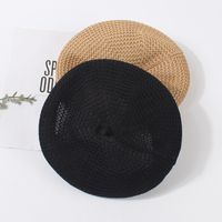 Women's Elegant Basic Solid Color Eaveless Beret Hat main image 5