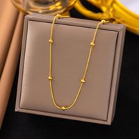 Wholesale Casual Solid Color Titanium Steel Plating Bracelets Necklace sku image 3