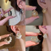 1 Pair Lady Round Inlay Artificial Crystal Artificial Gemstones Earrings main image 5