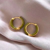 1 Pair Lady Round Inlay Artificial Crystal Artificial Gemstones Earrings sku image 3