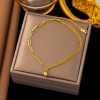 Vacation Solid Color 304 Stainless Steel 18K Gold Plated Women's Anklet sku image 2