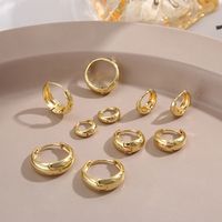 3 Pairs 5 Pairs Luxurious Simple Style Classic Style Round Water Droplets Twist Plating Alloy Gold Plated Silver Plated Hoop Earrings main image 5