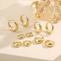 3 Pairs 5 Pairs Luxurious Simple Style Classic Style Round Water Droplets Twist Plating Alloy Gold Plated Silver Plated Hoop Earrings main image 6