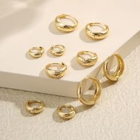 3 Pairs 5 Pairs Luxurious Simple Style Classic Style Round Water Droplets Twist Plating Alloy Gold Plated Silver Plated Hoop Earrings main image 4