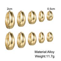 3 Pairs 5 Pairs Luxurious Simple Style Classic Style Round Water Droplets Twist Plating Alloy Gold Plated Silver Plated Hoop Earrings main image 2