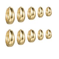 3 Pairs 5 Pairs Luxurious Simple Style Classic Style Round Water Droplets Twist Plating Alloy Gold Plated Silver Plated Hoop Earrings main image 3