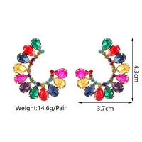 1 Pair Simple Style Flower Glass Inlay Zircon Women's Ear Studs main image 11