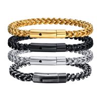 Simple Style Solid Color Stainless Steel Bracelets sku image 3