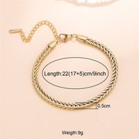 Streetwear Solid Color Stainless Steel Bracelets In Bulk sku image 1