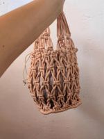 Women's Vacation Solid Color Cotton Rope Shopping Bags sku image 1