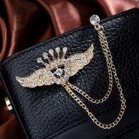 Simple Style Leaf Number Alloy Inlay Zircon Unisex Brooches main image 4