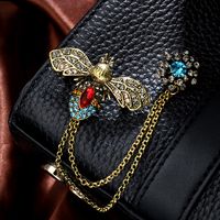 Simple Style Leaf Number Alloy Inlay Zircon Unisex Brooches main image 5