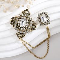 Simple Style Leaf Number Alloy Inlay Zircon Unisex Brooches sku image 11