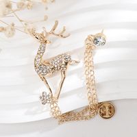 Simple Style Leaf Number Alloy Inlay Zircon Unisex Brooches sku image 5