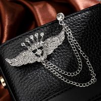Simple Style Leaf Number Alloy Inlay Zircon Unisex Brooches sku image 9