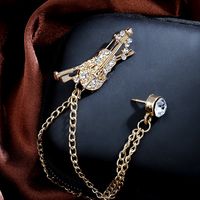 Simple Style Leaf Number Alloy Inlay Zircon Unisex Brooches sku image 1
