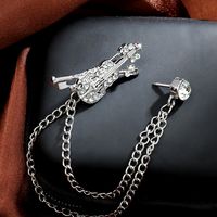 Simple Style Leaf Number Alloy Inlay Zircon Unisex Brooches sku image 2