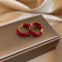 1 Pair Commute Color Block Plating Alloy Gold Plated Earrings main image 1